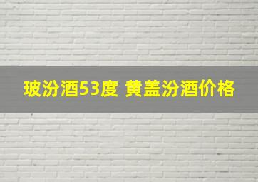 玻汾酒53度 黄盖汾酒价格